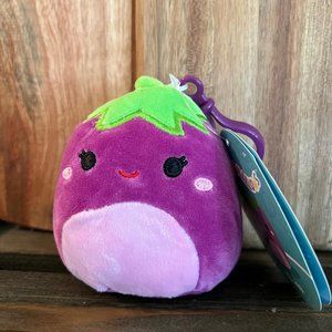 Glena the Eggplant 3.5” squishmallow clip